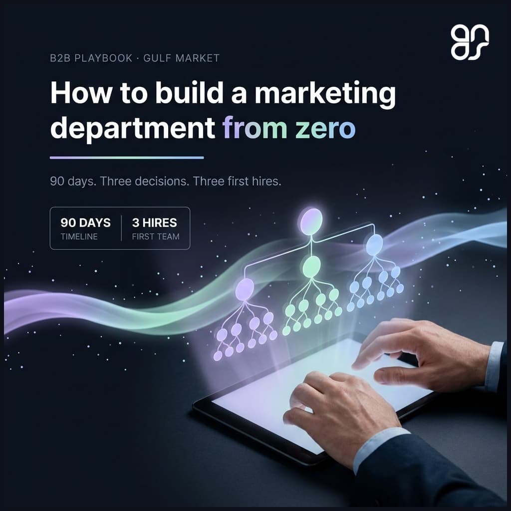 How to Build a Marketing Department from Zero. A Practical Playbook for B2B Companies in the Gulf